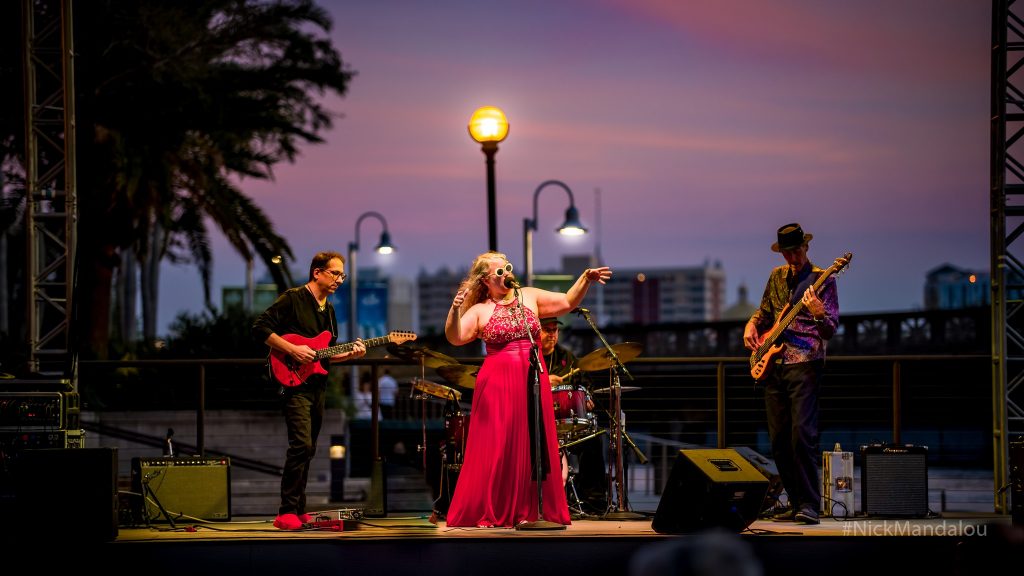 Sunset view over Tampa Bay with Julie Black & Her Band at the Straz Center for Performing Arts